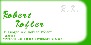 robert kofler business card